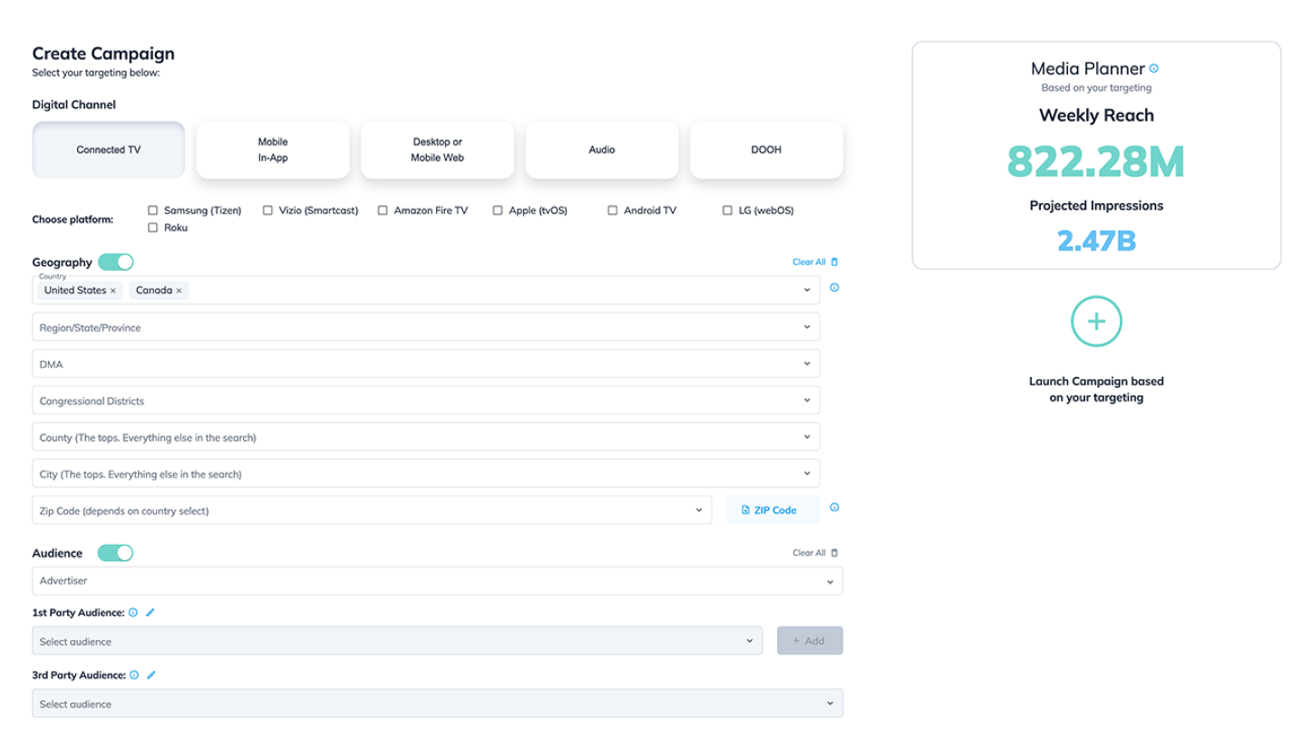 screenshot of Bidmind DSP